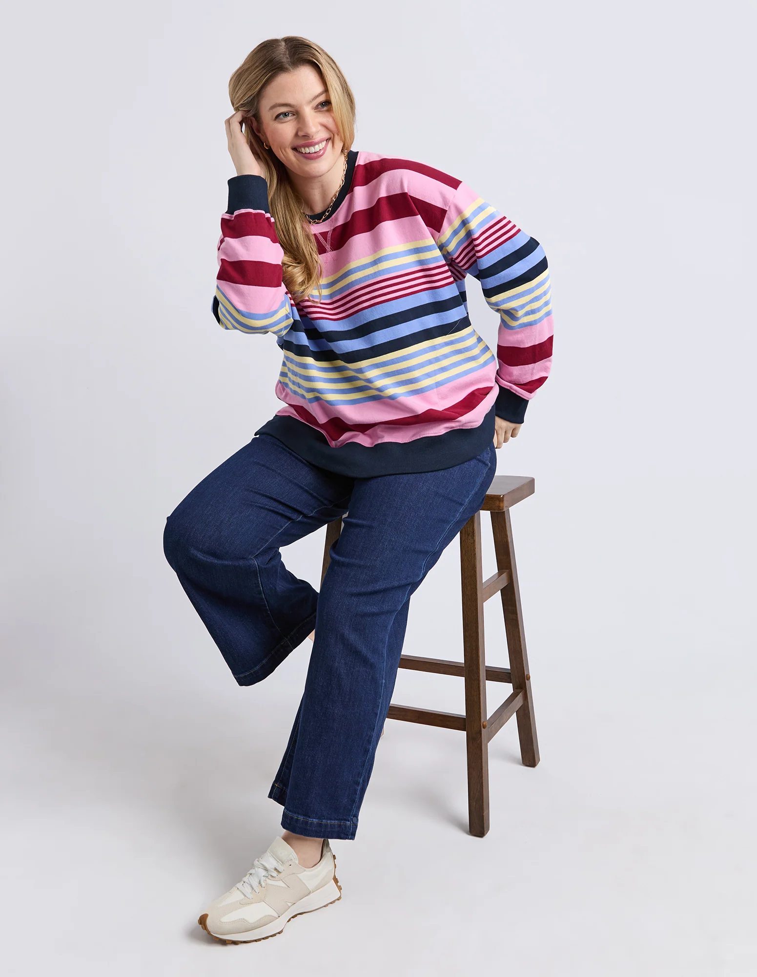 Alva Stripe Crew Multicolour Stripe - Image 9