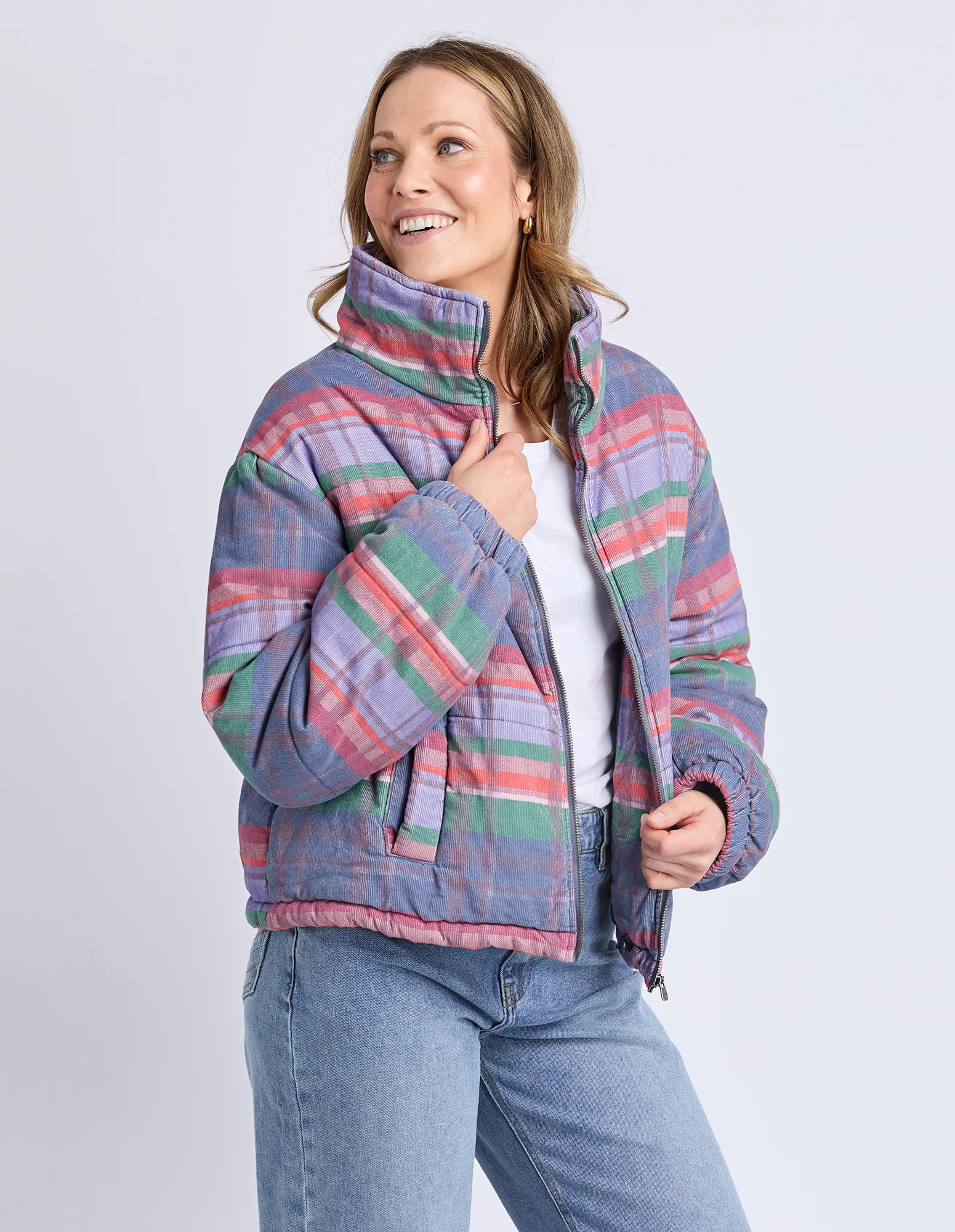 Cord Check Jacket Multi Colour Cord - Image 10
