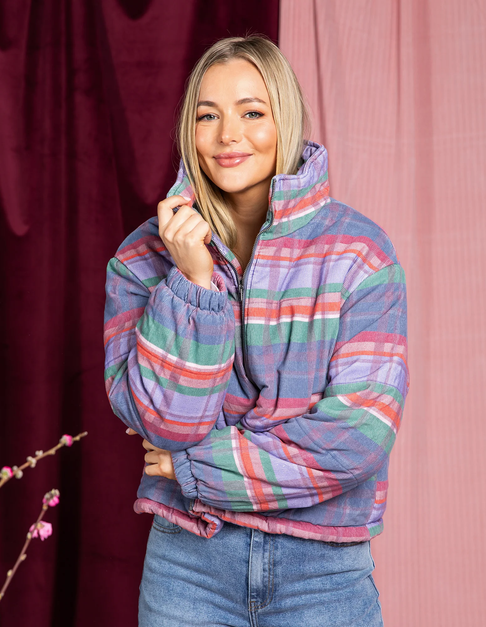 Cord Check Jacket Multi Colour Cord - Image 14