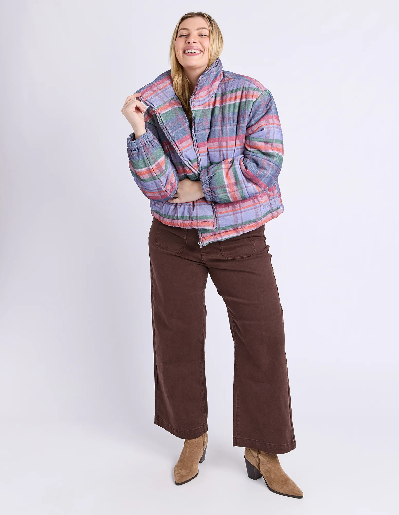 Cord Check Jacket Multi Colour Cord - Image 3