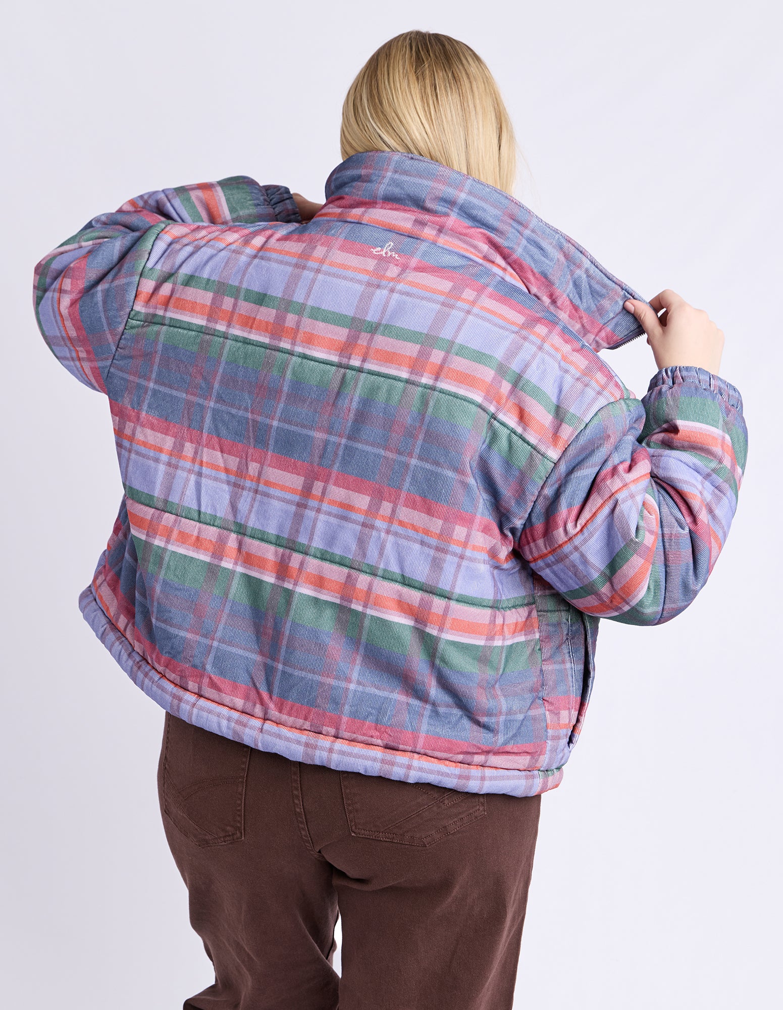 Cord Check Jacket Multi Colour Cord - Image 4