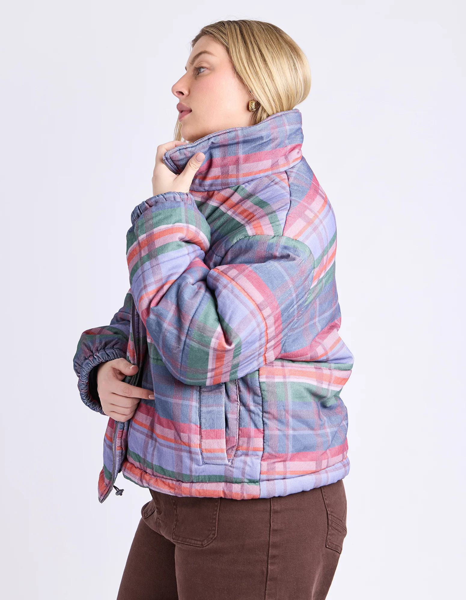 Cord Check Jacket Multi Colour Cord - Image 5