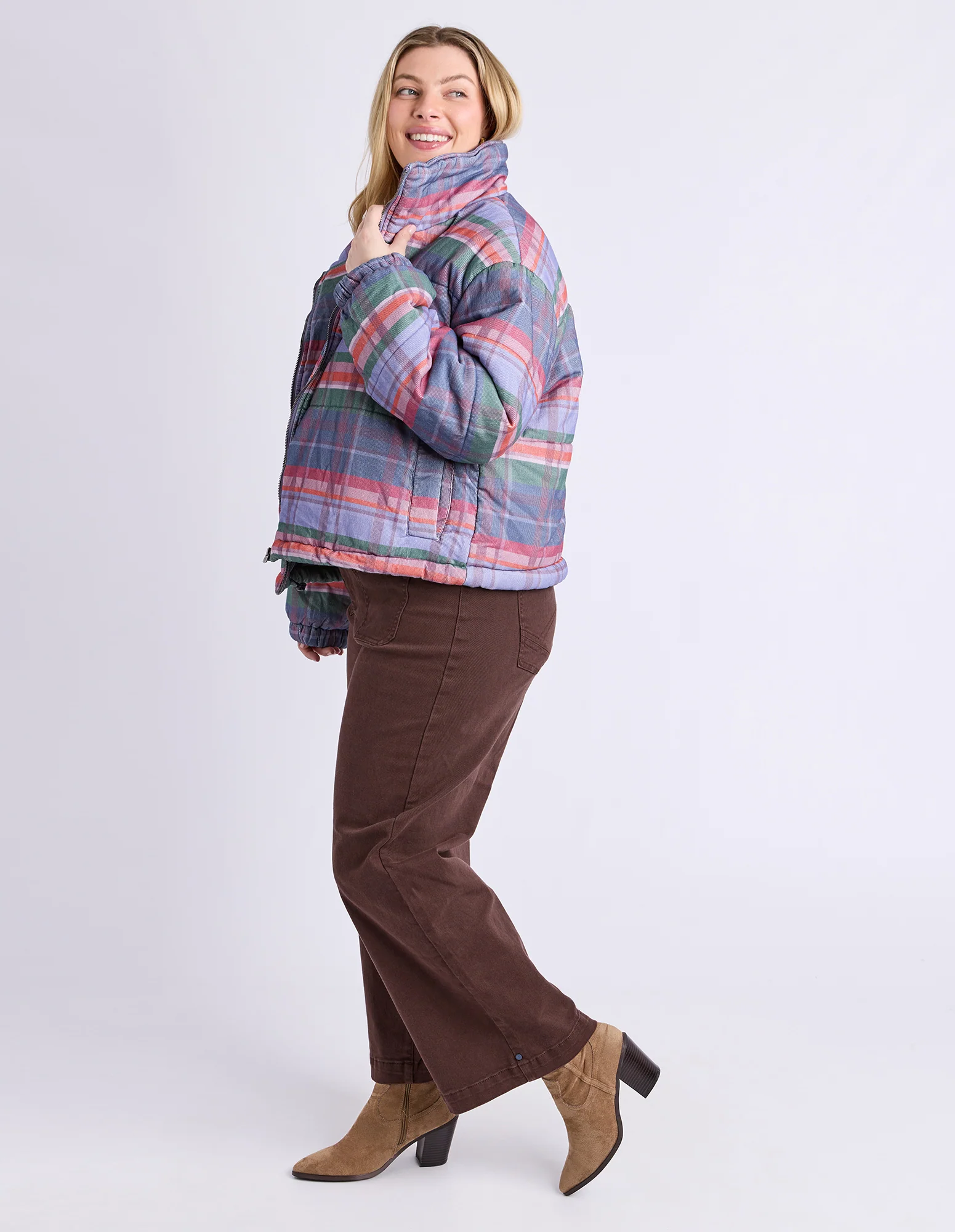 Cord Check Jacket Multi Colour Cord - Image 7