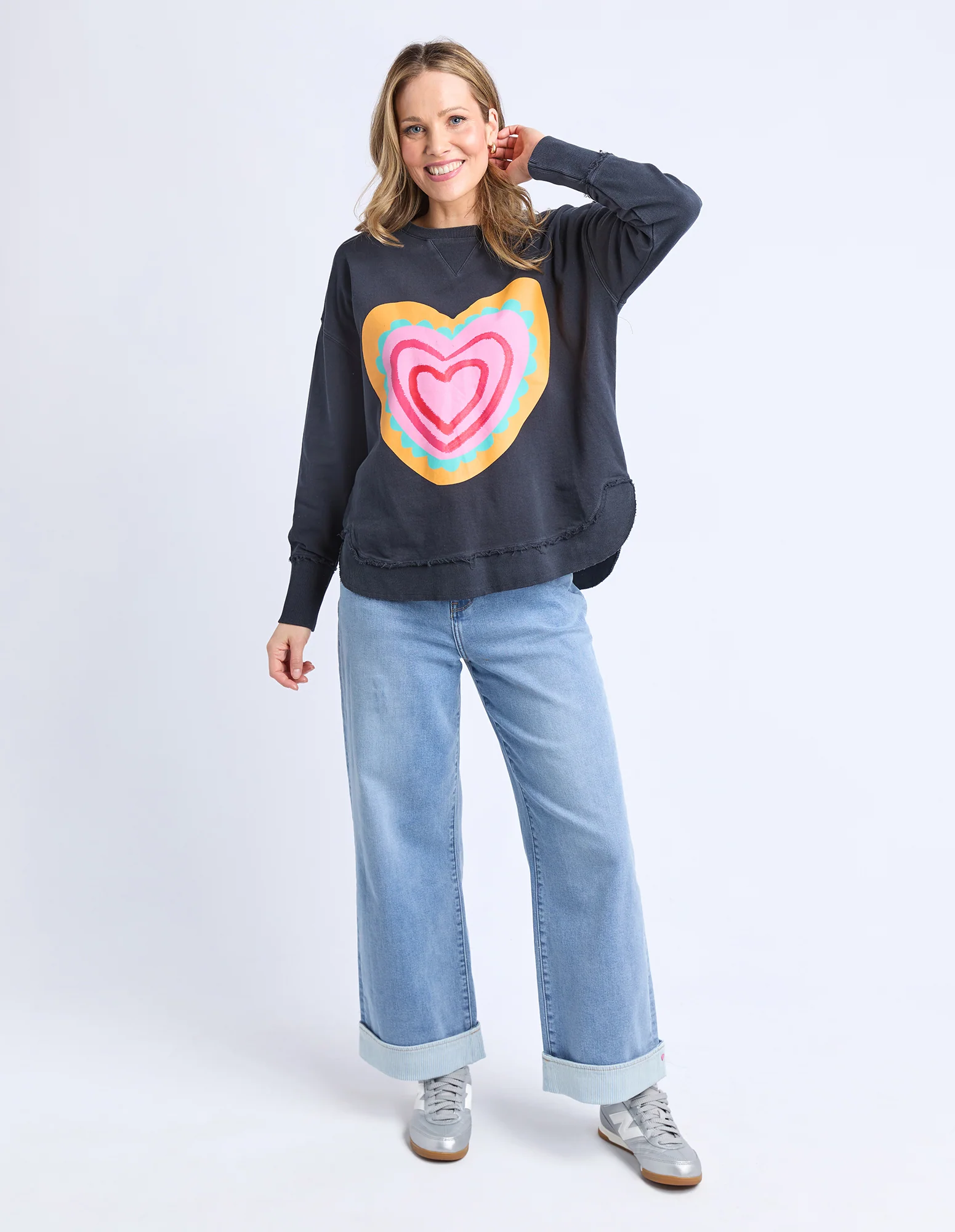 Flaming Heart Crew Navy - Image 3