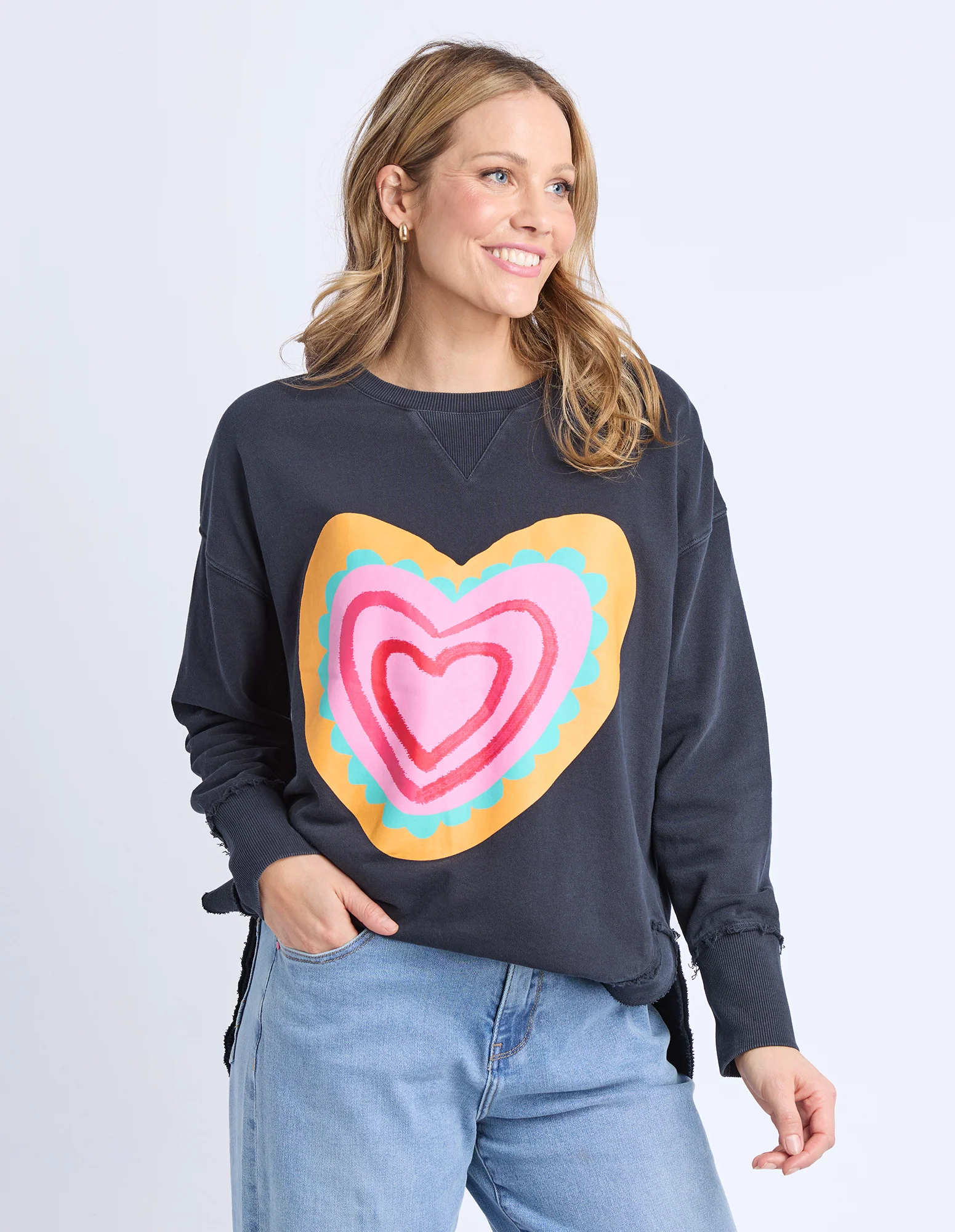 Flaming Heart Crew Navy - Image 5