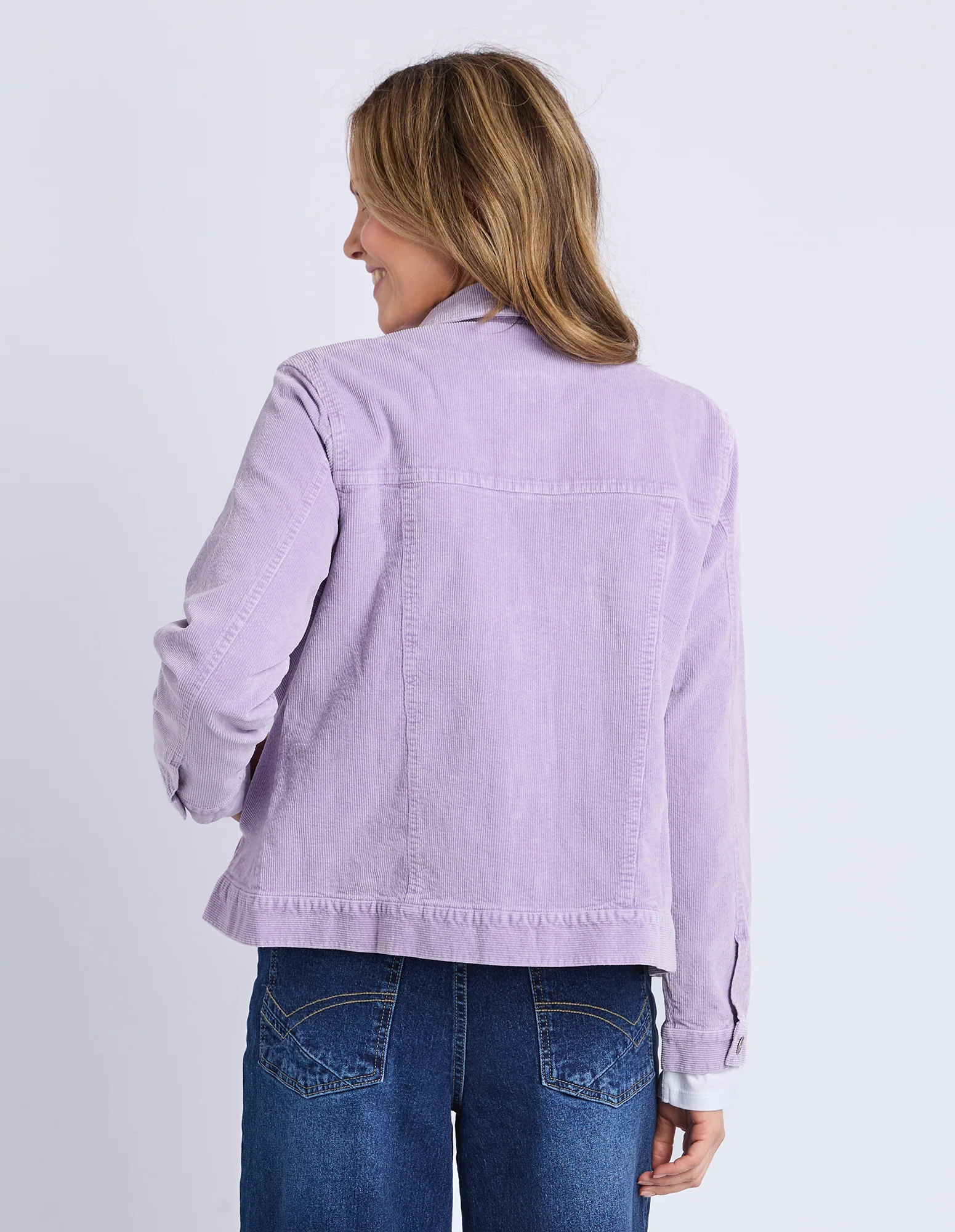 Fleur Cord Jacket Lilac - Image 11