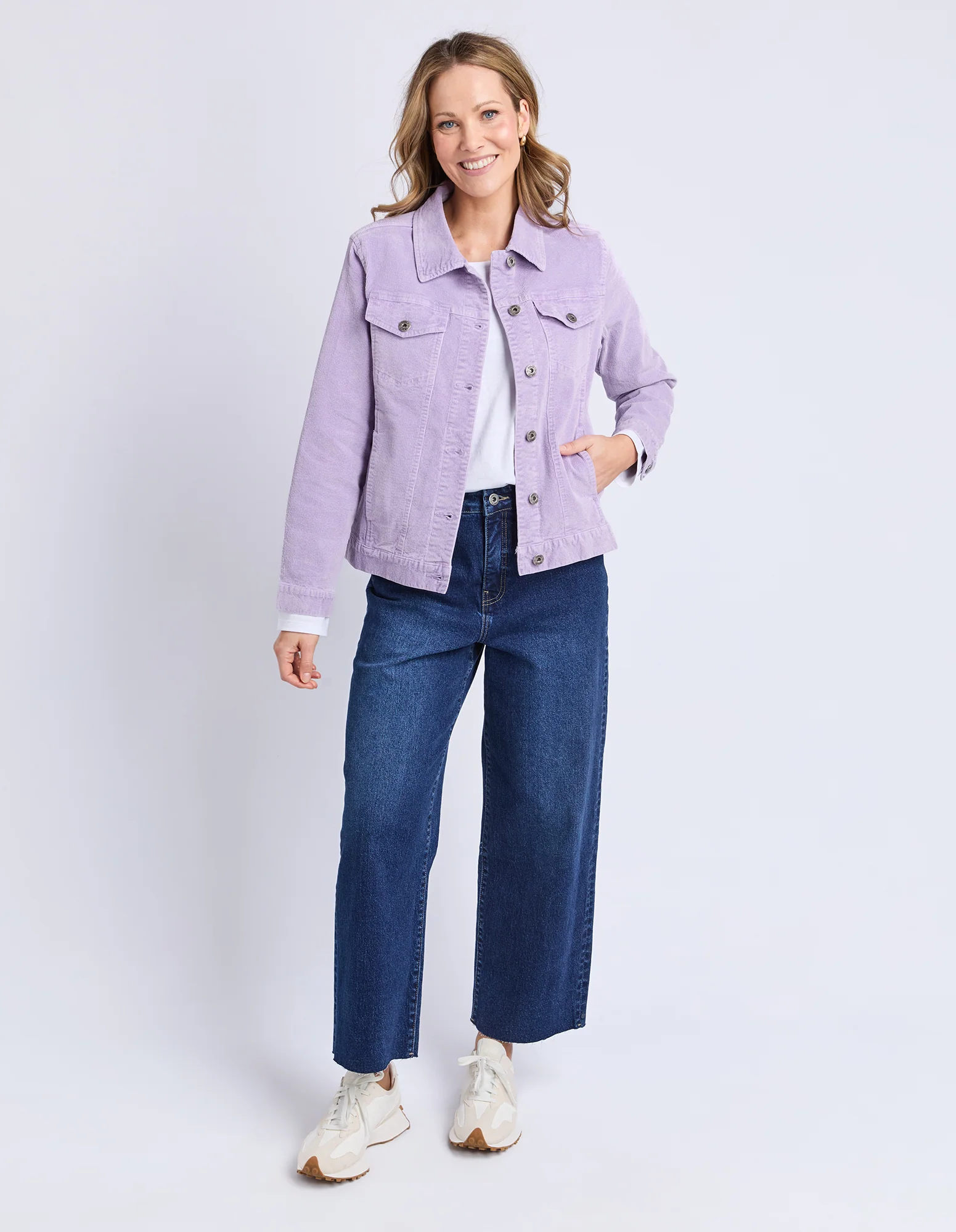 Fleur Cord Jacket Lilac - Image 12