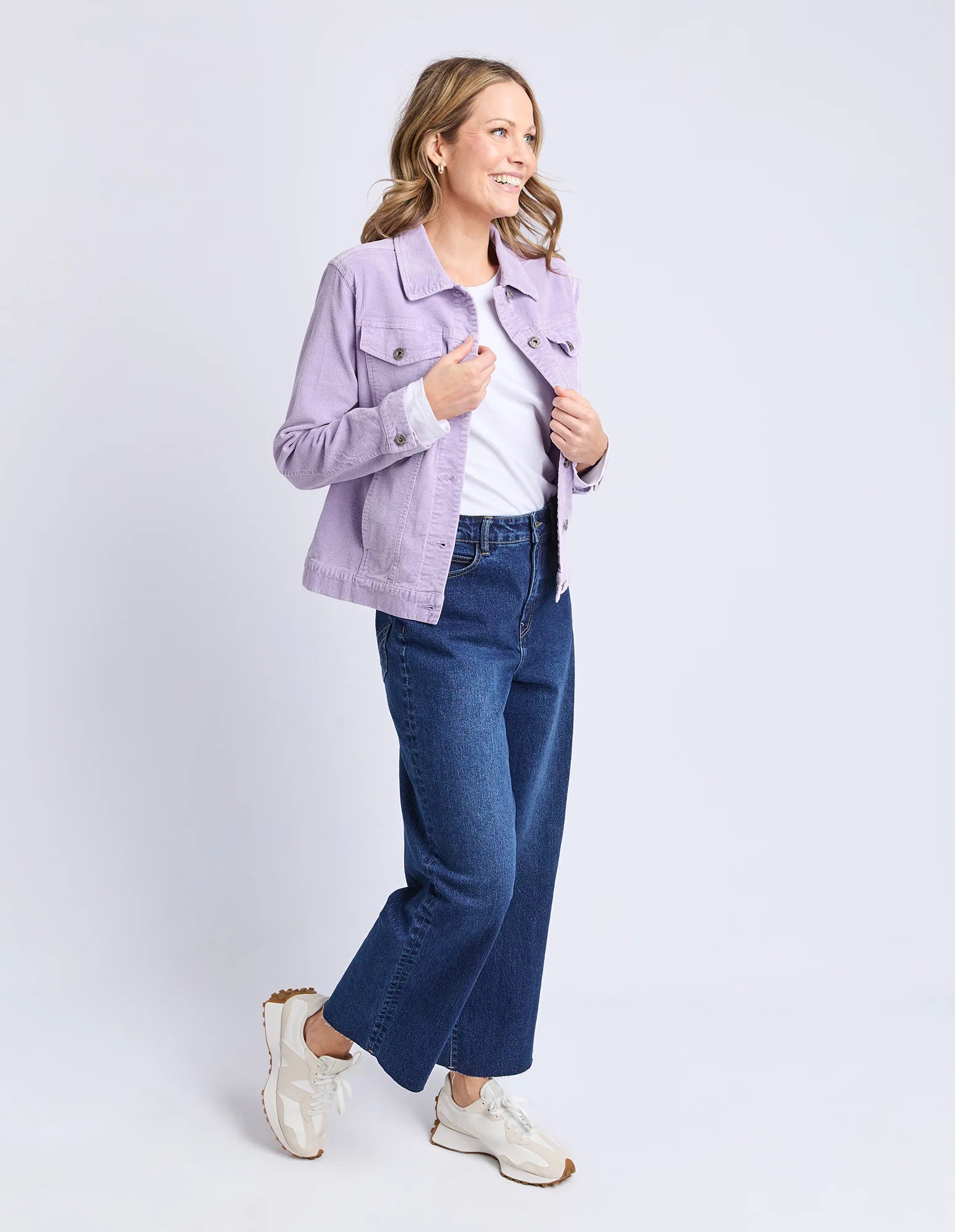Fleur Cord Jacket Lilac - Image 8