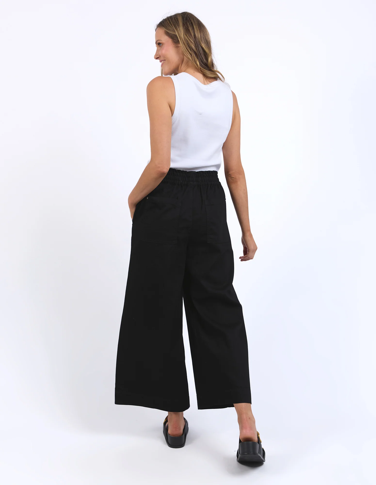Greta Wide Leg Pant Black - Image 3