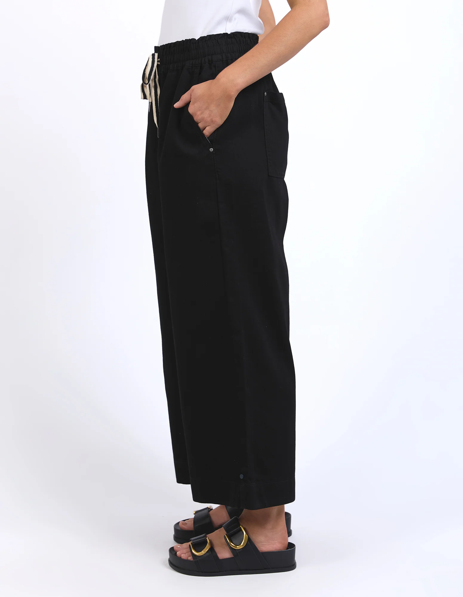 Greta Wide Leg Pant Black - Image 4