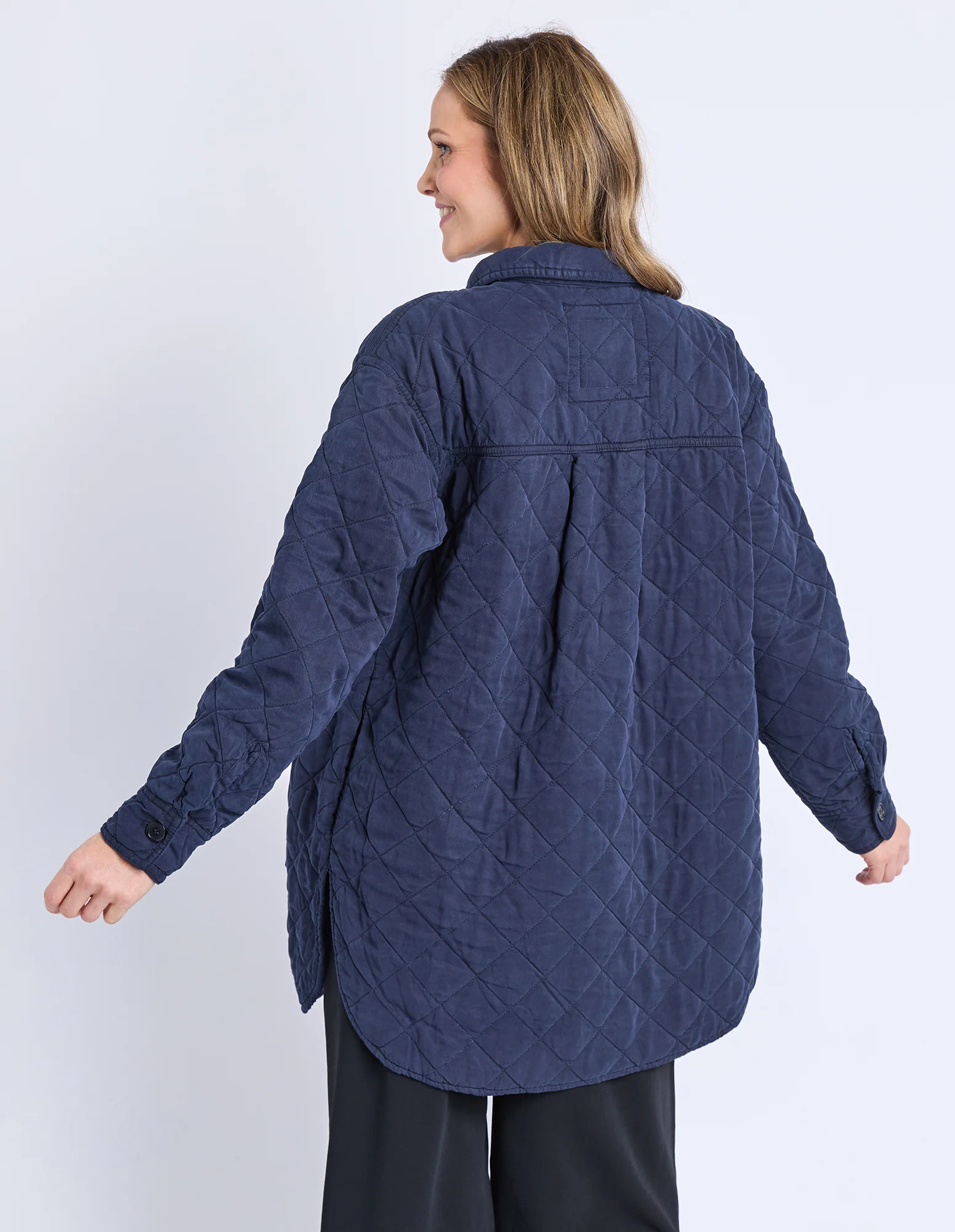 Katie Quilted Shacket Navy - Image 11