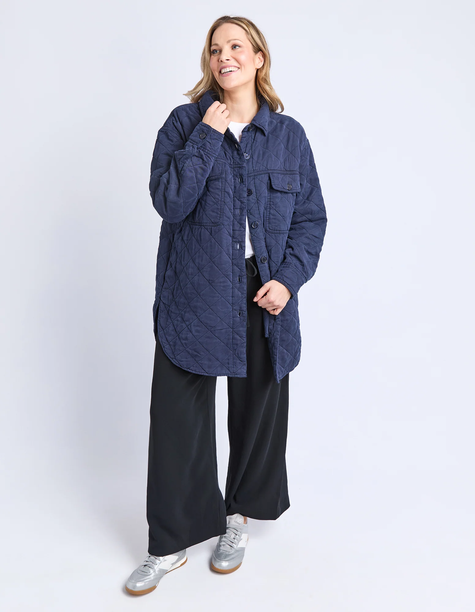 Katie Quilted Shacket Navy - Image 12