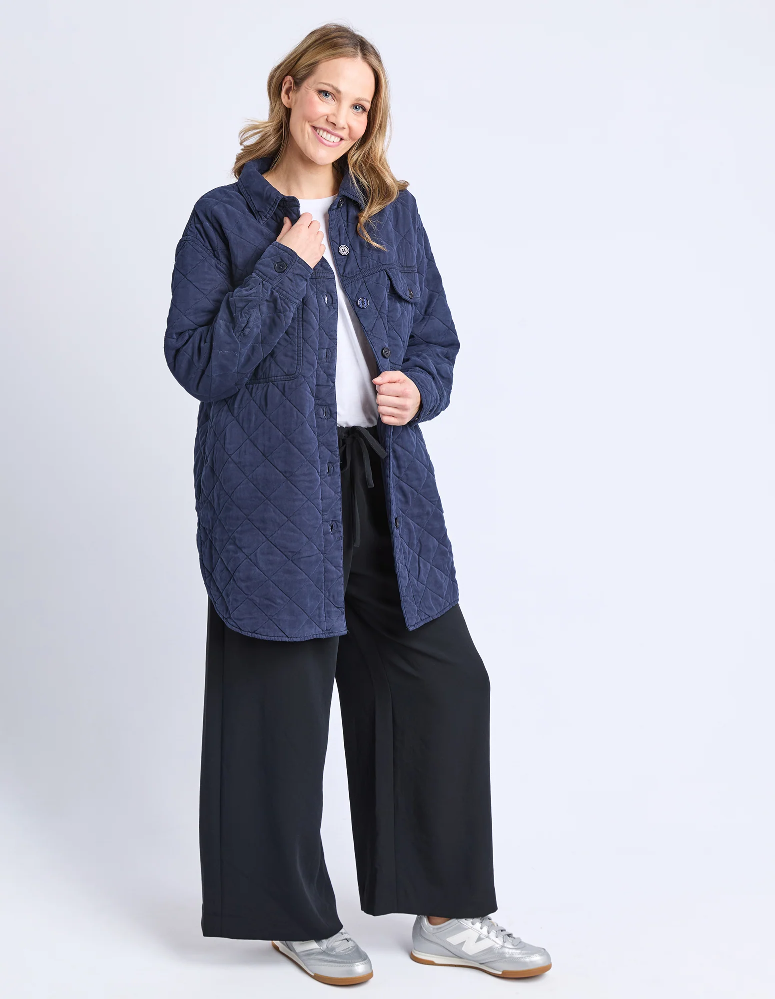 Katie Quilted Shacket Navy - Image 8
