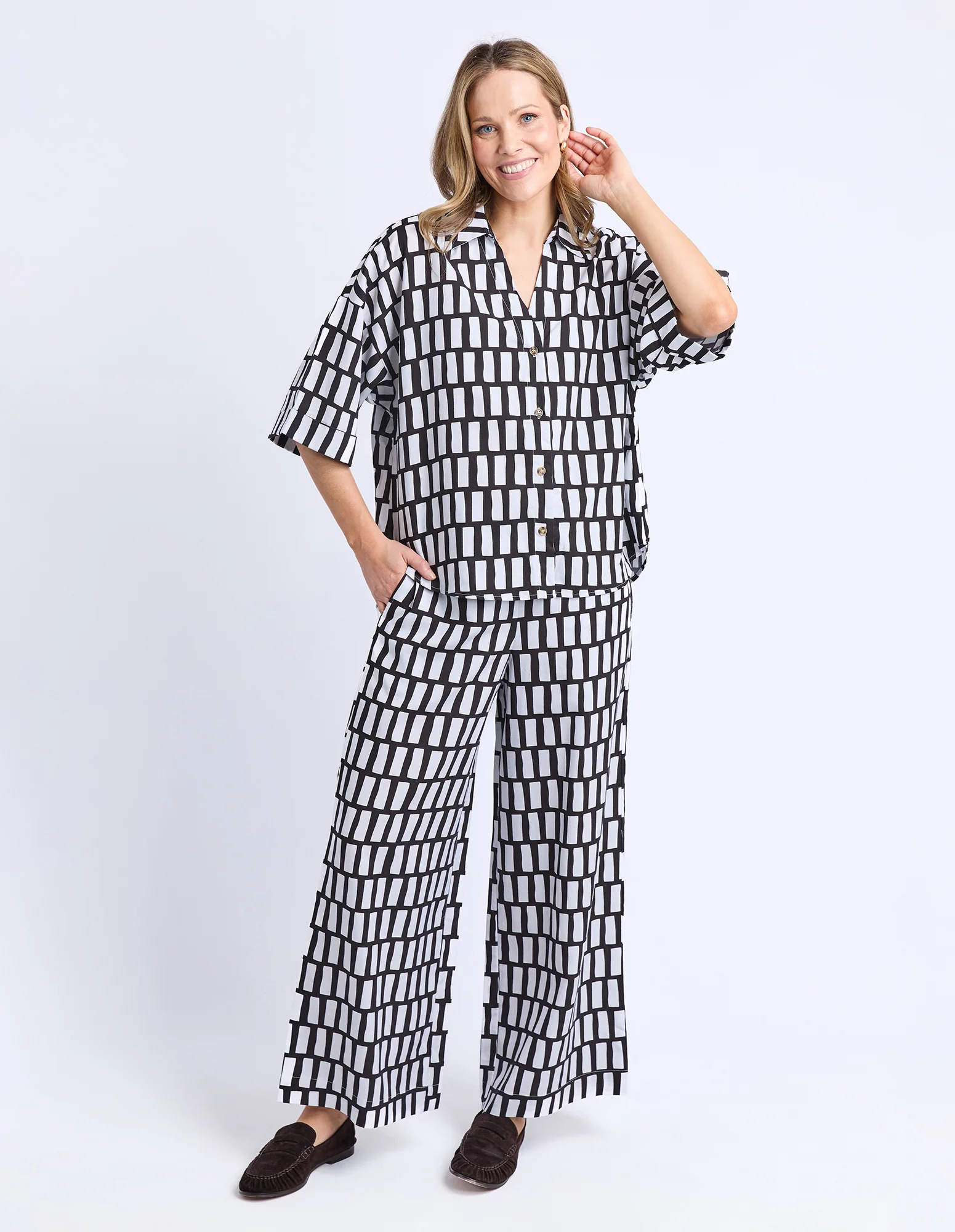 Kivi Shirt Midnight Abstract Print - Image 3