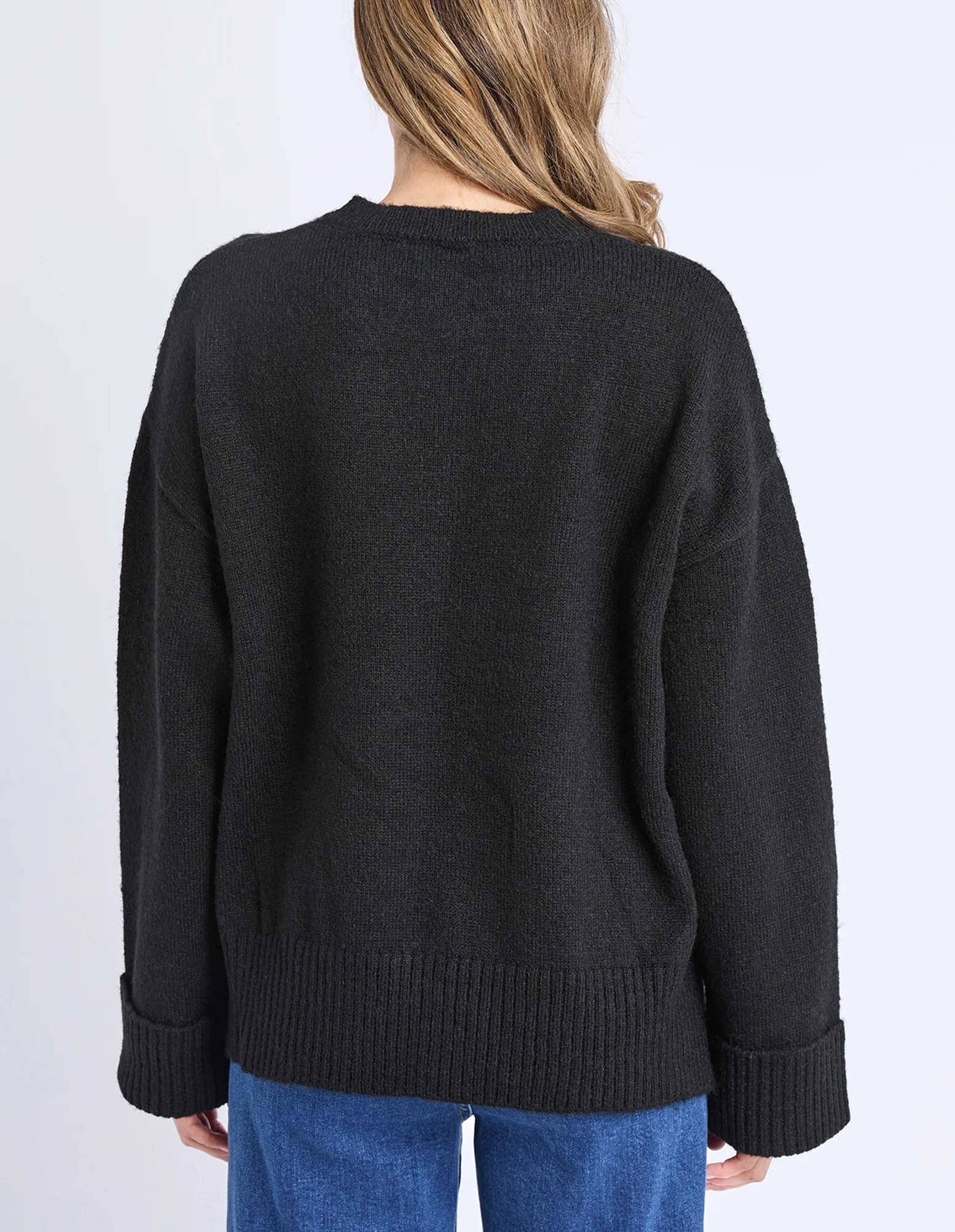 Star Intarsia Knit Black - Image 4