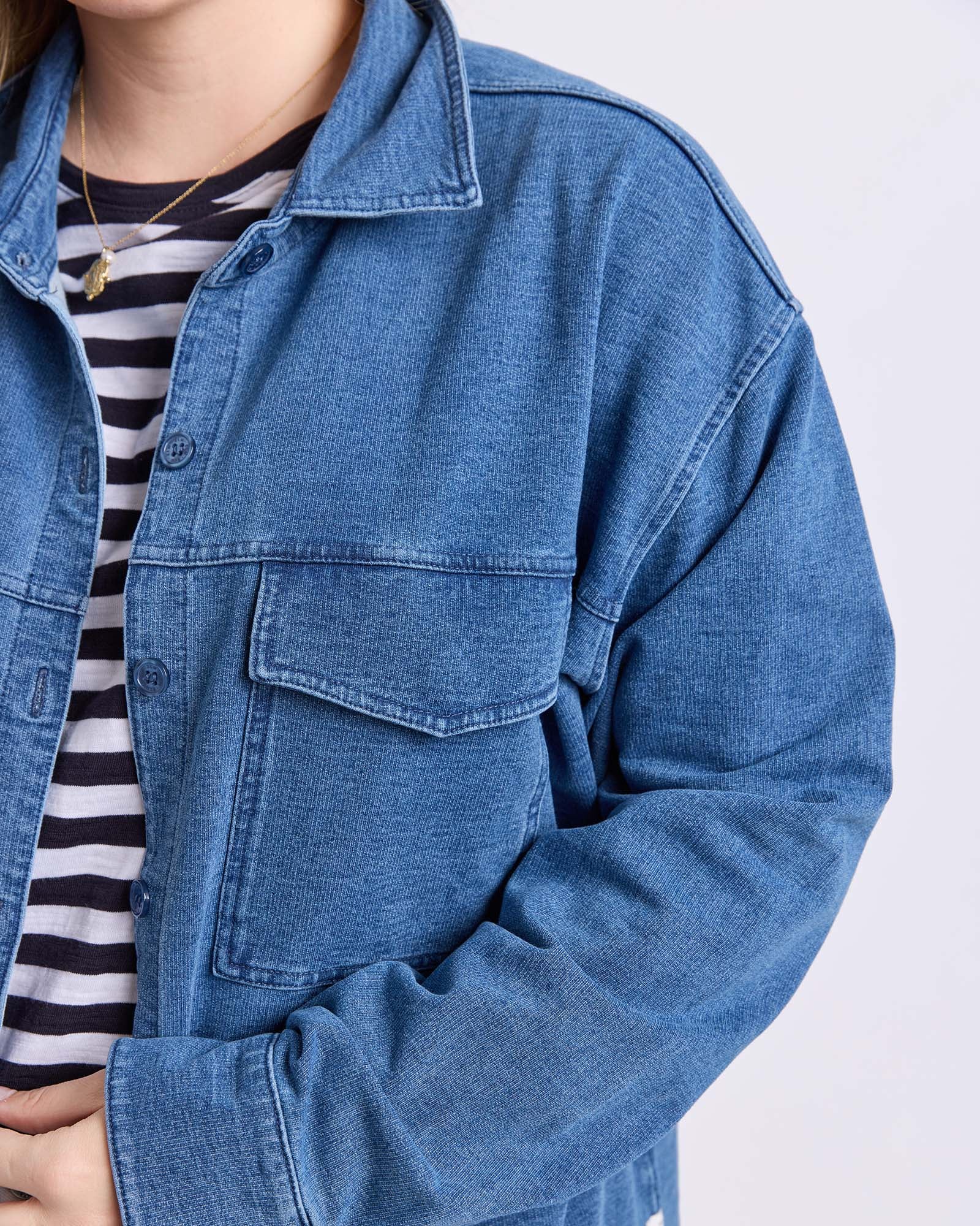 Valerie  Shacket Blue Denim Look - Image 10
