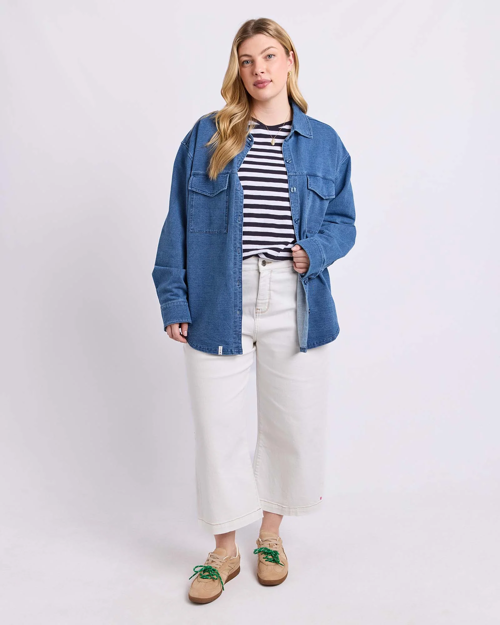 Valerie  Shacket Blue Denim Look - Image 4