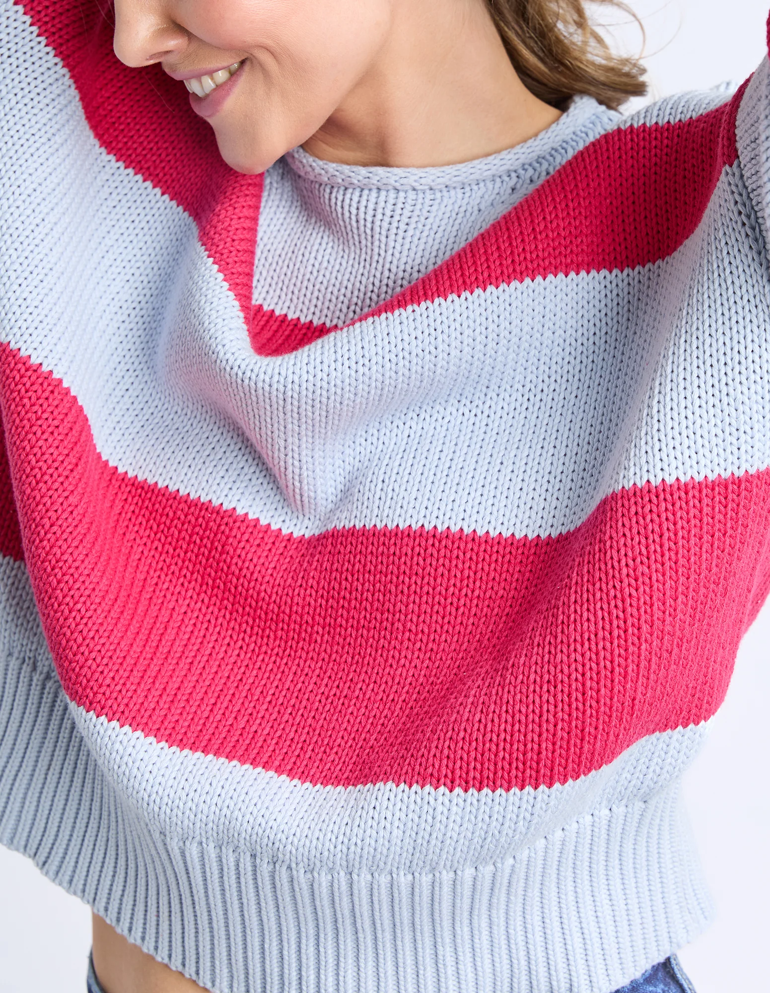 Vesi Stripe Knit Pink/Blue Stripe - Image 6