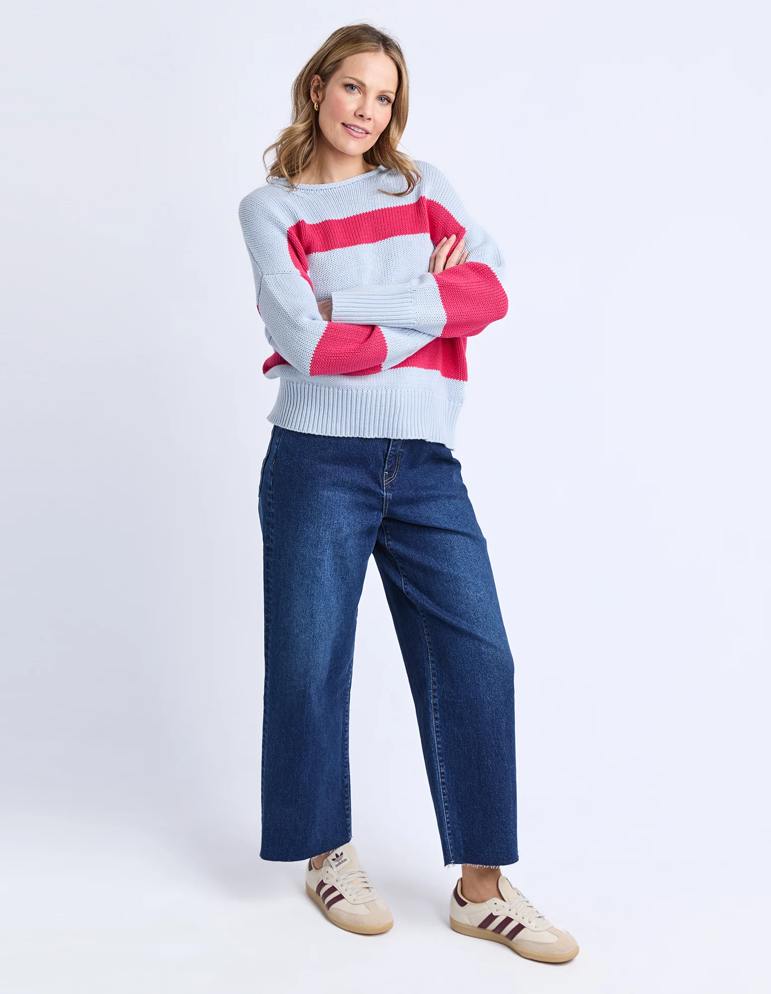 Vesi Stripe Knit Pink/Blue Stripe - Image 7
